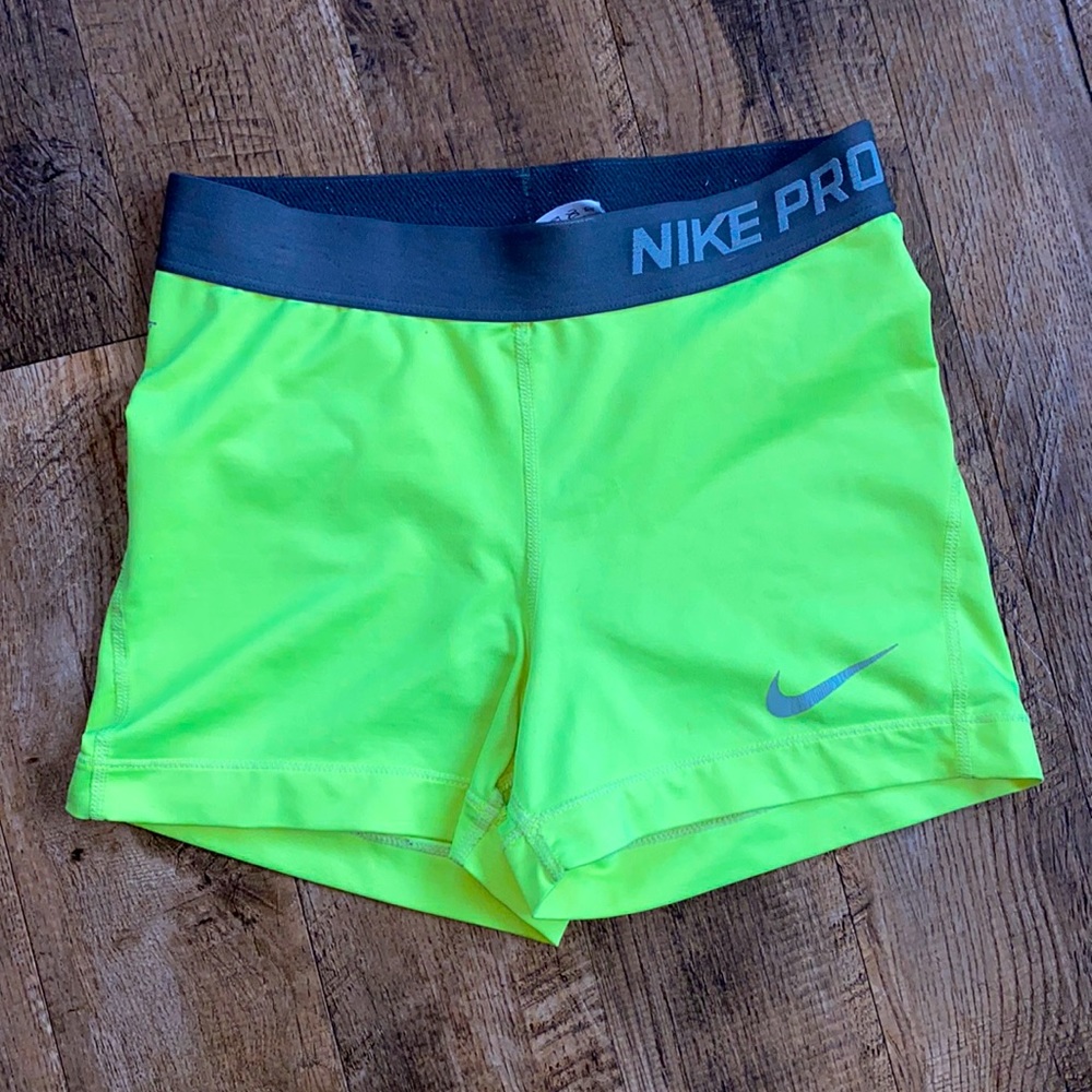Neon Yellow Nike Pro Spandex